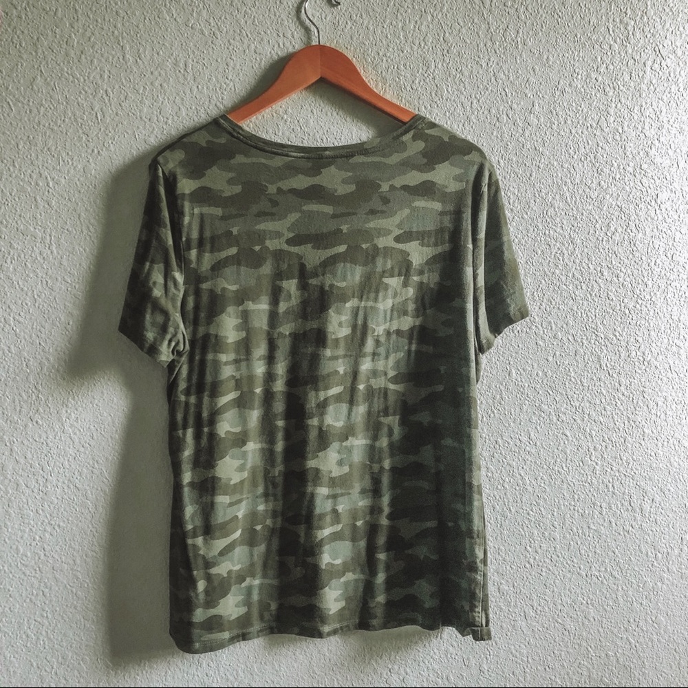 2/$10 Camo Tee Long Length T-Shirt - Picture 2 of 6